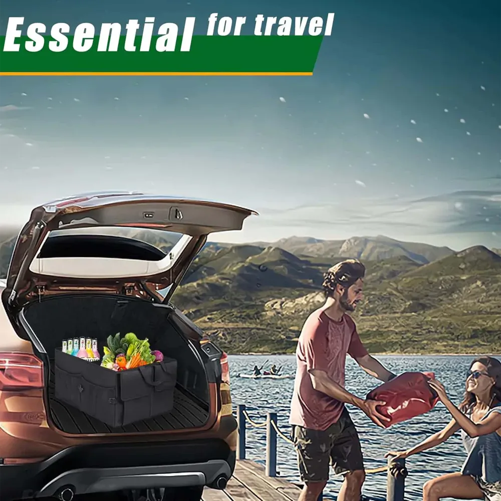 Custom Text For Car Trunk Organizer, Compatible with All Cars, Foldable Car Trunk Storage Box, Storage Bag, Waterproof, Dust-proof, Stain-Resistant IN12997