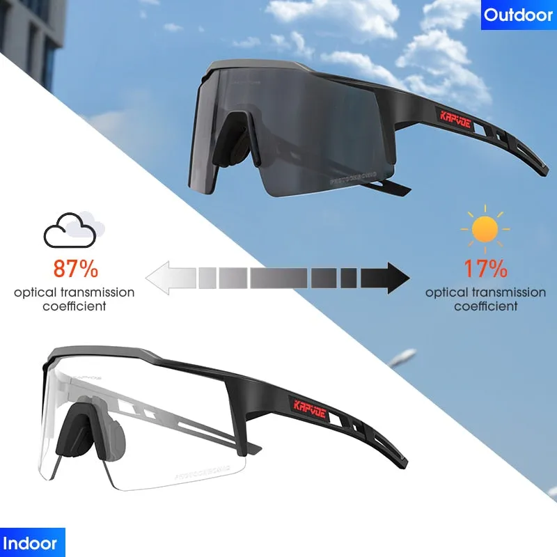 KAPVOE Photochromic Cycling Sunglasses, UV400